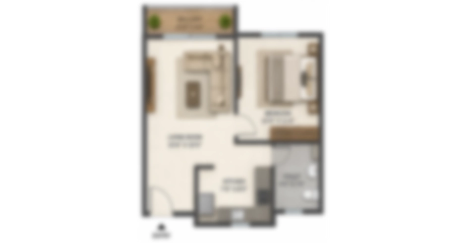 Southfield Signature Mumbra 2 BHK Floor Plans